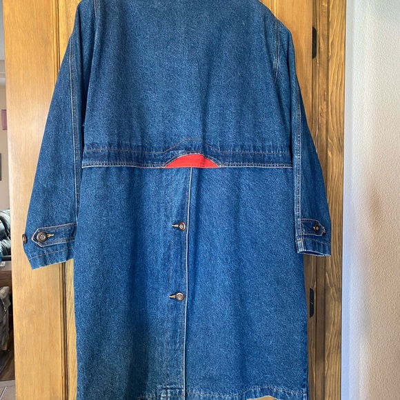 Denim Blue Women's Duster, Lined - Picture 6 of 6